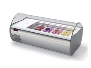 Gel4 Tabletop Frozen Dessert Display with Four Flavors/Pan Spaces